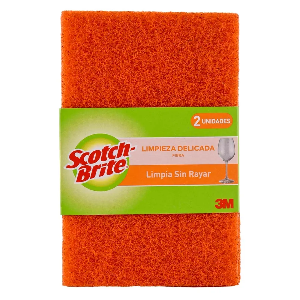 1-und-7441002710277.webp Esponaja Fibra Cocina Naranja Scotch Brite 2 Un - Image 1
