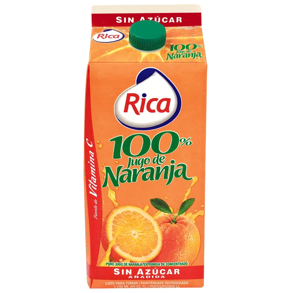1-und-790330021126.webp Jugo Rica 100% Naranja Sin Azúcar 1 Lt - Image 1