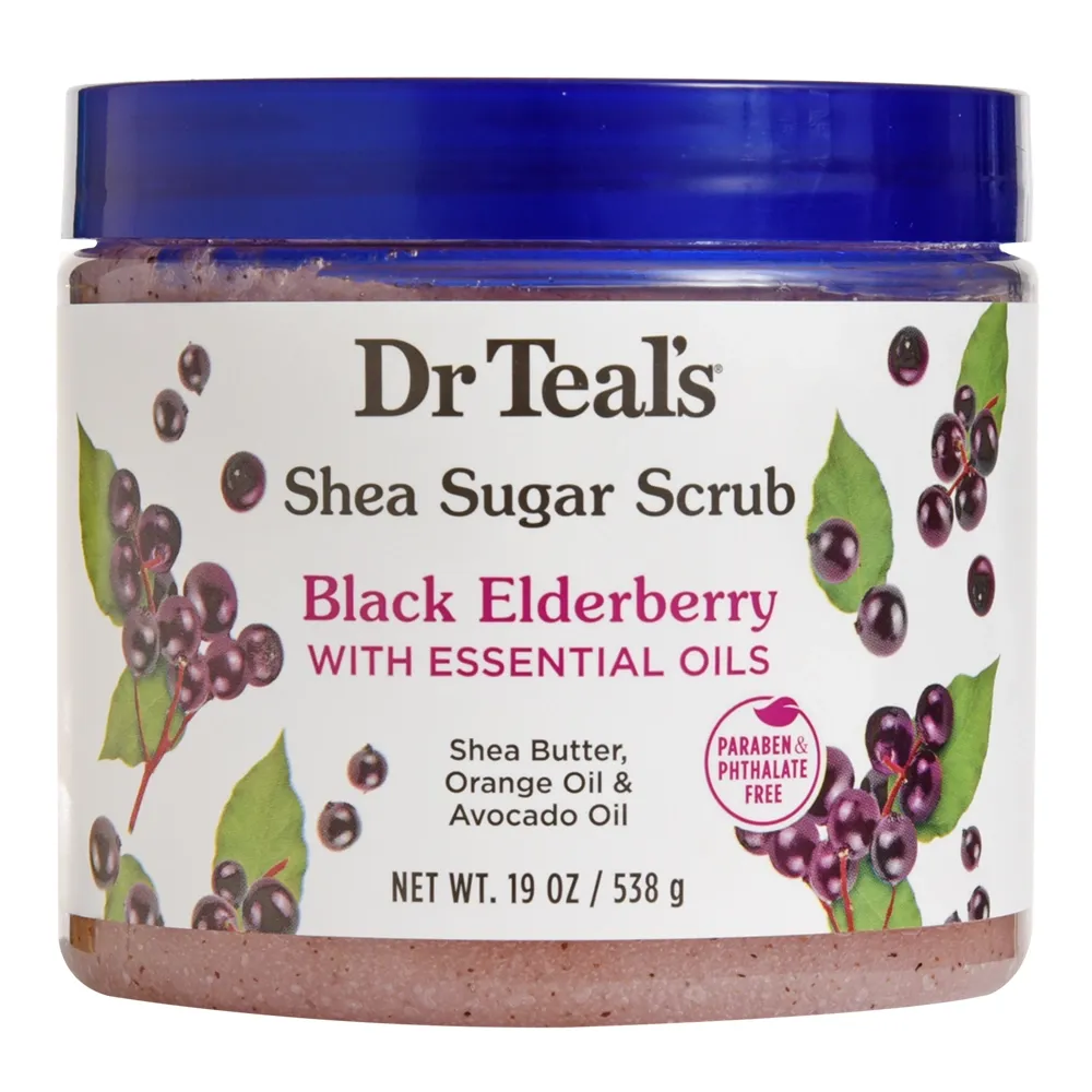 1-und-810021207285.webp Exfoliante De Azúcar Black Elderberry Dr. Teals 19 Oz - Image 1